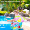 Children Environmental Protection PVC Inflatable Sunshade Mushroom Shape Seat Swimming Ring, Size:67cm(Blue)