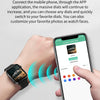 F100 1.7 inch HD Square Screen TPU Strap Smart Watch Supports Body Temperature Monitoring/Blood Oxygen Monitoring(Blue)