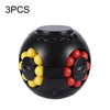 3 PCS Round Finger Magic Bean Cube Toy Children Intelligence Fingertip Spinning Top, Random Color Delivery
