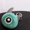 3 PCS Cartoon Croissant Hair Ball Keychain Pendant Bag Car Pendant(Wine Red)
