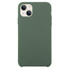 Solid Silicone Phone Case For iPhone 15(Dark Green)