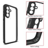 For Samsung Galaxy A36 5G Frosted TPU + Transparent PC Phone Case(Black)