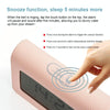 ZKLiLi Lazy Snooze Applet Alarm Clock Bedside Bluetooth Multifunctional Silent Digital Alarm Clock(Pink)