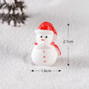5pcs Christmas Decoration Accessories Micro Landscape Christmas Gift Resin Small Ornament, Style: Christmas Snowman No.12