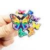 100pcs Butterfly Cartoon Shoe Flower Removable PVC Soft Rubber Cave Shoes Buckle(Yellow)