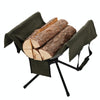 MT-FF001 Outdoor Wild Aluminum Alloy Firewood Rack Portable Folding Firewood Storage Frame(Green)