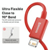 Baseus Superior Series CALYS-A09 2.4A USB to 8 Pin Interface Fast Charging Data Cable, Cable Length:1m(Red)