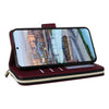 For Samsung Galaxy A34 Nine-card Slots Zipper Wallet Bag Leather Phone Case(Wine Red)