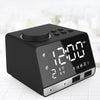 K11 Bluetooth Alarm Clock Speaker Creative Digital Music Clock Display Radio with Dual USB Interface, Support U Disk / TF Card / FM / AUX, EU Plug(Black)
