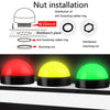 24V Safety Three-Color Warning Light Alarm LED Hemispherical Waterproof Indicator(Style 1)