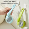Silicone Pet Bathing Brush with Long Handle - Blue