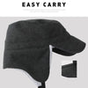 Foldable Warm Lamb Down Thickened Windproof Duck Tongue Hat, Style: Men (Black)