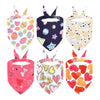 Pet Triangle Bib, Cartoon Cat & Dog Scarf (Style 11)