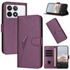 For Redmi K70 Triangle Pattern Buckle Clasp Leather Phone Case(Dark Purple)