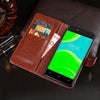 For Wiko Y50 idewei Crazy Horse Texture Horizontal Flip Leather Case with Holder & Card Slots & Wallet(Brown)