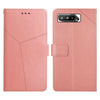For Asus ROG Phone 5 Y Stitching Horizontal Flip Leather Phone Case(Rose Gold)