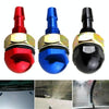 2pcs /Set Automotive Glass Washer Sprayer Aluminum Cap Nozzle(Black)