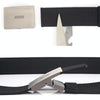 AWMN Men Nylon Canvas Cargo Jeans Casual Buckle Belt, Length: 120cm(Silver Buckle Wolf Brown)