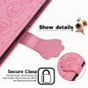 For Asus Zenfone 8 Flip Lovely Cat and Dog Embossing Pattern Horizontal Flip Leather Case , with Holder & Card Slots & Wallet & Cartoon Clasp & Lanyard(Pink)