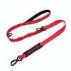 Reflective Elastic Dog Lead with Car Safety Buckle (Red)