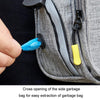 Dog Treat Training Pouch Bag with Poop Bag Dispenser (Dark Grey/Blue)