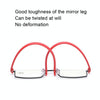 TR90 Seniors Clear Glasses With Portable Case Lightweight Presbyopic Glasses, Degree: +2.50(Red)