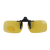 Polarized Clip-on Flip Up Plastic Clip Sunglasses Lenses Glasses Unbreakable Driving Fishing Outdoor Sport(Yellow)