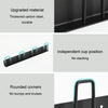 Household Glass Cup Holder Inverted Cup Hanger Bar Free Hole Wall Mounted Drainage Mug Shelf, Color: 3 Position (Black)