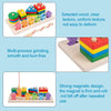 2-in-1 3D Magnetic Fishing Column Shape Matching Wooden Toys,Style: MZM