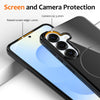 For Samsung Galaxy S25 5G Glossy TPU Shockproof MagSafe Phone Case with Lanyard(Black)