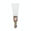 Printed Steel Pin Pick Hair Comb Retro Oil Head Style Comb, Color Classification: Waist Flower K1