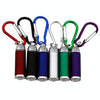 Mini LED Variable Focus Flashlight Torch, with Carabiner Keychain Buckle (Random Color Delivery)