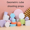 8 PCS Geometric Cube Photo Props Decorative Ornaments Photography Platform, Colour: Small Orange Cylinder