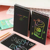Hand Painted Scratch Paper Colorful Coil Scratchbook With Pen, Model: Haruita Huahua