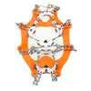 One Pair 19 Teeth Anti-Slip Ice Gripper Hiking Climbing Chain Shoes Covers, Size: M(Orange)