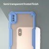 For iPhone XS Max Armor Glaze PC Hybrid TPU Phone Case(Blue)