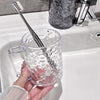 Transparent Water Ripple Mouthwash Cup Household Couple Toothbrush Cup(Gray)