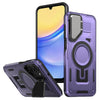 For Samsung Galaxy A15 Shield Frame Holder MagSafe Phone Case(Purple)