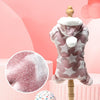 Grey Dog Flannel Hoodie, Size L | Warm Coral Fleece Pet Costume