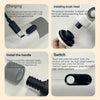 7 In 1 Electric Spin Scrubber Rechargeable Waterproof Floor Clean Bush with 23.6 Inch Adjustable Handle(Grey)