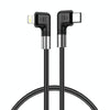 A9 30W USB-C/Type-C to 8 Pin Double Elbow Data Cable, Length:0.5m