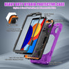 For Xiaomi Redmi Pad SE 8.7 Rotatable Holder Silicone Hybrid PC Tablet Case with Shoulder Strap(Purple)