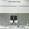 Triple Hotel Shower Manual Dispenser Wall Mounted Washing Liquid Shampoo Soap Bottle, Capacity: 1200ml (Stainless Steel)