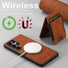 For Samsung Galaxy S25+ 5G Suteni H17 Litchi Texture Leather MagSafe Detachable Wallet Phone Case(Khaki)