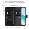 For Samsung Galaxy S25 / S24 5G Magnetic Closure Nine Card Slots Zipper Leather Case with Hand Strap(Black)