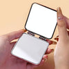 Desktop Mini Electroplating Makeup Double-sided Mirror For Ladies(Silver)