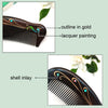 Peacock Sandalwood Comb Art Painted Carved Craft Comb,Package: OPP Bag