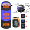 USB Electric Heating Down Cotton Sleeping Bag 3-speed Temperature Adjustment (180+30)x75cm(Blue)