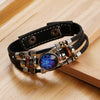 Twelve Constellations Night Light Leather Rope Bracelet Woven Beads Bracelet, Style: Gemini
