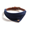 Blue PU Leather Dog Collar, 1.5x47cm, Medium
